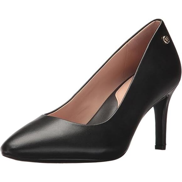 Taryn Rose Black Stiletto Heels with Pointed Toe - Picture 2 of 7